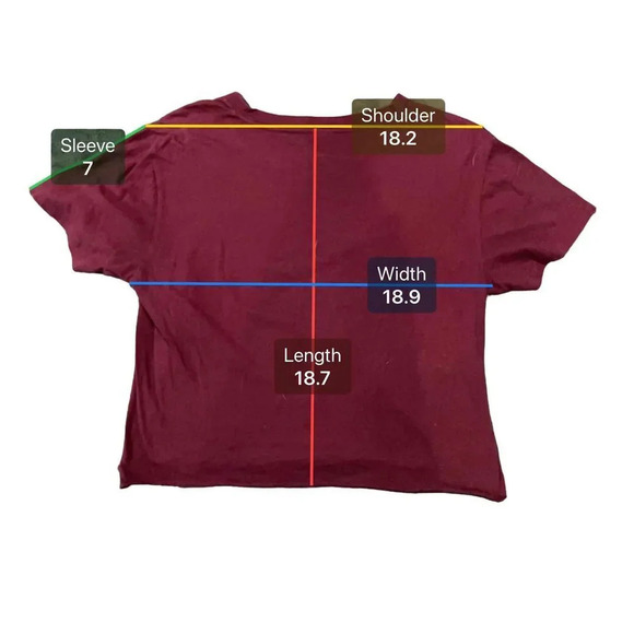 PINK Victoria's Secret Garnet Short Sleeve Crew Neck T-Shirt Size Medium - Picture 5 of 5